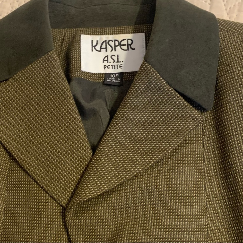 Kasper blazer green tweed
